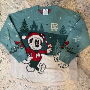 Disney Teal and Cream Mickey Mouse Sweater